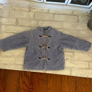 Adorable Blue Cars Jacket size 18 months EUC